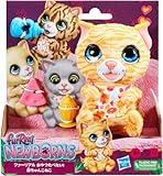 Hasbro furReal Newborns Kätzchen, Animatronik Plüschspielzeug mit Soundeffekten, interaktives Tierchen für Kinder ab 4 Jahren