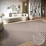 Villeroy & Boch Wollteppich Francois - Natur Wohnzimmerteppich - Handgewebt & Natürlich - Boho Teppich Wolle für Wohnzimmer, Schlafzimmer, Esszimmer, Flur, Küche – Linen, 60x90cm