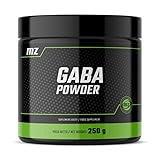 GABA-Pulver 250g - Gamma-Aminobuttersäure 600 mg pro Portion - 416 Portionen pro Packung - Vegan und ohne Zusatzstoffe - von MZ