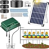 Solar Bewässerungssystem Automatische Set 10W Hohe Energie, Selbstbewässerung Geräte mit Timer 45 m extra langes Wasserrohr, Automatisches Garten bewässerungssystem für Gemüsegarten, Topfpflanze