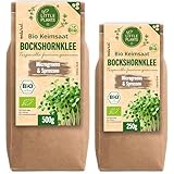 Little Plants Bio Bockshornklee Sprossen Samen [250g] - Bockshornklee-Samen - Bockshornkleesprossen & Microgreens zum Keimen (inkl. Ebook)