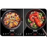 YASHE Induktionskochfeld - Doppel-Induktionskochfeld,10 Watt...