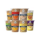 STREET SOUP Protein Instant Suppe To Go | Probierpaket, 8 Stück, je 300g | Low carb & 20 % Protein | Instant Cremesuppen für Diät & Detox | Nur natürliche Zutaten | Fertiggerichte & Fertigessen vegan