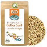 BIO Gelbe Senfkörner 500g - Deutscher Anbau - Weißer Senf...
