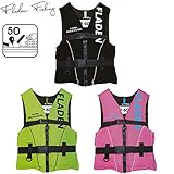 Mega Fishing FLADEN Rescue System Schwimmweste/Schwimmhilfe 50N - Kinder & Erwachsene Gr. S - XL (L - 70-90 kg, Grün)