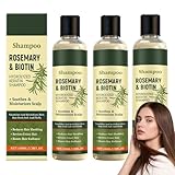 100ml Rosemarin Biotin Shampoo für Haarwachstum & Anti-Haarausfall - Mit Koffein & Saw Palmetto für Haar zu verdünnen, Kopfhautpflege für Frauen & Männer (3PCS)