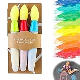 Sidewalk Chalk Paint Brush, 3Pcs Paint Brush Chalk Set, Children Chalk Paint Art Toy Set,DIY Sidewalk Chalk Brush, for Street Art