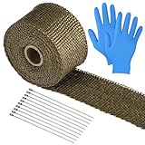 LIHAO Hitzeschutzband für Auspuff 5M mit Kabelbinder für...