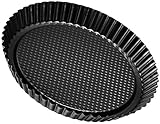 Zenker Obstkuchenform ∅ 28cm PURE, Backform für leckere Obsttorten, Tarte- und Quicheform (Farbe: schwarz), Menge: 1 Stück