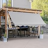 arvioo Klemmmarkise Sonnenschutz, Dein Flexibler Schattenspender, Markise Balkon ohne Bohren 300 cm Breit, Markise Balkon Höhenverstellbar & Winkelverstellbar & UV-beständig & Wetterfest (Grau)