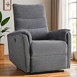 EBELLO Elektrischer Relaxsessel Fernsehsessel mit Liegefunktion Liegesessel Wohnzimmer TV Sessel, bis 150 kg Belastbar, Einzelliegesessel für Wohnzimmer, Dunkelgrau