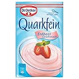 Dr. Oetker Quarkfein Erdbeer-Geschmack, 56 g Dessertpulver für eine Quarkspeise Erdbeer-Geschmack