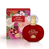 Helan, Rosso d'Ambra - Parfum Damen mit Süßen Mandeln, Fruchtiges, Amberartiges und Holziges Parfüm Frauen, Eau de Parfum für Damen, Süß und Würzig, Geschenke für Frauen, Parfums Made in Italy, 50 ml