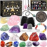 NCKIHRKK Kristalle Heilsteine Set, Chakra Steine & Kristalle Natürliche, 21PCS Edelsteine Heilsteine Mineralien Steine mit Stoffbeutel, Wassersteine Set für Meditation, Kristallheilung, Energieheilung