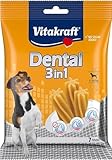 Vitakraft Dental 3in1, Zahnpflegesticks, Hunde Zahnsteinentferner, für kleine Hunde, zuckerfrei (1x 7 Stück)