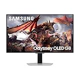 Samsung Odyssey G80SD OLED Gaming Monitor, 32 Zoll, 4K AI Upscaling, UHD Bildschirm, 3.840 x 2.160, 240 Hz, Reaktionszeit 0,03 ms (G/G), Nvidia G-Sync und AMD FreeSync Premium Pro, LS32DG800SUXEN