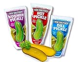 Van Holten Pickle - Saure Gurken in Pouch Set mit Hot Pickle, Dill Pickle und Garlic Pickle (Pack von 3), Sour Pickle Mix