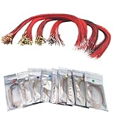Vrabocry 90 Stück 0402 9 Farben blau gelb rot weiß warm weiß grün Orange uv pink SMD Mikro 20mA LED Dioden gelötete Mini LED Leuchtdiode mit 30CM länge Mikrolitzenleitungen für DIY Dekor