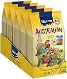 Vitakraft Australian, Vogelfutter für Großsittiche, mit Vitaminen und Mineralien, mit Magenkiesel zur Unterstützung der Magenfunktion, ohne Zusatz von Zucker (5x 750g)