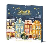 Lindt Schokolade | Winterhäuser Adventskalender 2025 | 153g | festlicher Kalender mit 24 Klassikern von Lindt | Schokoladen-Geschenk zu Weihnachten