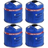 TW24 Gaskartusche mit Schraubventil 4X 500g Schraubkartusche Butan Gas Kartusche Camping Ventilkartusche Campinggaskartusche