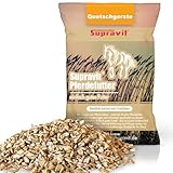 Supravit Gerste gequetscht 20kg Sack | Natürliche Gerstenflocken für Pferd und Ponys | Quetschgerste als Futter mit hohem Energiegehalt | Hochwertiges Pferdefutter, energiereiche Tiernahrung