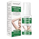 Underarm Whitening Cream, Achsel Aufhellungs Creme, Aufhellungscreme, Für Achselhöhlen, Knie, Ellbogen, Innere Oberschenkel, Knie und Körper, Reparieren und pflegen Sie die Haut, 60ml