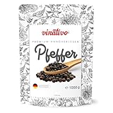 vinativo Schwarzer Pfeffer - ganz - 1kg - Premium Qualität...