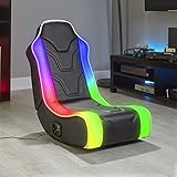 X Rocker Chimera RGB 2.0 Floor Rocker Gaming Sessel | Entertainment Gamer Stuhl mit 2.0 Soundsystem & Neo Motion RGB Beleuchtung für Kinder & Jugendliche