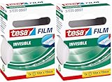 tesa tesafilm invisible, 10m:19mm, 1 Rolle in der Hängefaltschachtel (Packung mit 2)