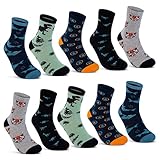 10 Paar Kinder Socken Jungen & Mädchen Baumwolle Kindersocken 54395 (27-30)