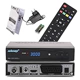 Ankaro DCR 3000 Plus digitaler 1080p Full HD Kabel-Receiver für Kabelfernsehen mit PVR Aufnahme Funktion (HDTV, DVB-C/C2, HDMI, Scart, Coaxial, Mediaplayer, USB) automatische Installation–schwarz