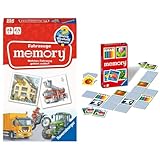 Ravensburger 20647 - Fahrzeuge memory® Wieso? Weshalb? Warum? & 22457 - Kinder memory®, der Spieleklassiker für die ganze Familie, Merkspiel für 2-6 Spieler ab 3 Jahren