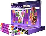 Desire Deluxe Hair Chalk Geschenke für mädchen, Haarkreide zum Haare Färben Spielzeug für Weihnachten, 10 auswaschbare Haarfärbe-Stifte, für Fasching, für Kinder im Alter von 3 4 5 6 7 8 9 11 Jahren