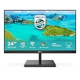 Philips 245E1S - 24 Zoll QHD Monitor (2560x1440, 75 Hz, VGA, HDMI, DisplayPort) schwarz