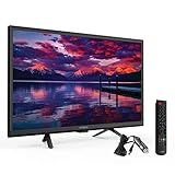 STRONG - 24 Zoll (60 cm) HD Fernseher SRT24HE4023 - 12V Fernseher ideal für Wohnwagen, Wohnmobil - Triple-Tuner - 2 HDMI-Anschlüsse (1 ARC), 1 USB-Port, Mini-AV, Antennen-/SAT-Anschluss - schwarz
