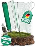 Smabix® Mobiler Zaun zum Einstecken, 25m x 90cm, Komplett-Set, sofort einsatzbereit, ideal für Hunde, Hühner, Hasen und andere Kleintiere, Hundezaun, Weidezaun, Zaun Garten & Hühnerzaun, Gartennetz