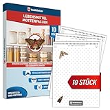 Veddelholzer 10 Stück Lebensmittelmotten-Falle mit Pheromon Lockwirkung Effektiv Lebensmittelmotten bekämpfen Monitoring von Motten dank Hochleistungs- Leimfalle Langzeitschutz 10 x 8 Wochen