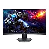 Dell S3222DGM 31.5 Zoll QHD (2560x1440) 1800R Curved Gaming Monitor, 165Hz, VA, 2ms, AMD FreeSync Premium, 99% sRGB, DisplayPort, 2x HDMI, 3 Jahre Garantie, Schwarz