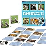 Ravensburger Memory 20879 - Tierkinder, der Spieleklassiker für Tier-Fans, Merkspiel für 2-8 Spieler ab 3 Jahren