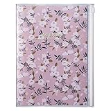 MARK'S 2022/2023 Taschenkalender A5 vertikal, Flower Pattern, Pink: Von September 2022 bis Dezember 2023