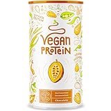 Vegan Protein - SCHOKOLADE - Pflanzliches Proteinpulver mit Reis-, Soja-, Erbsen-, Chia-, Sonnenblumen- und Kürbiskernprotein - 600g Protein Pulver