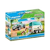 PLAYMOBIL Country 70511 PKW mit Ponyanhänger, Ab 4 Jahren