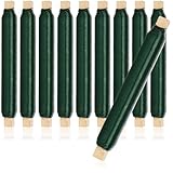 com-four® 10x Blumenwickeldraht-Set, Bindedraht in grün...