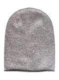 Zwillingsherz Slouch-Beanie-Mütze aus 100% Kaschmir - Hochwertige Strickmütze für Damen Mädchen Jungen - Hat - Unisex - One Size - warm und weich im Sommer Herbst und Winter - HGR