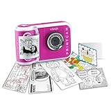 Vtech KidiZoom Print Cam pink – Sofortbild-Kinderkamera mit Druckfunktion,Selfie- und Videofunktion,Effekten,Spielen u. v. m. Für Kinder von 4-12 Jahren
