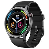 Smartwatch Herren Damen mit Telefonfunktion -Fitnessuhr 110+ Sportmodi &IP68-1,32' Schrittzähler Uhr für Android iOS Armbanduhr mit Pulsmesser SpO2 Stress Schlafmonitor -Black