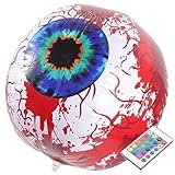 Homoyoyo LED Aufblasbare Halloween Augenball Dekoration PVC Wetterfeste Partybeleuchtung Gruselige Außenhof Deko für Halloween und Fest Stimmungsvolle LED Lichter
