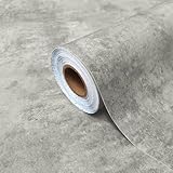 Extra Starke Laminierte Selbstklebende Holzfolie BETON CONCRETE - Klebefolie Möbelfolie Dekofolie - Türfolie Küchenfolie Schrankfolie Tischfolie | 90 cm × 210 cm