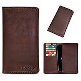 ROYALZ Lederhülle für Apple iPhone 8 / iPhone 7 Schutztasche Cover Etui Brieftasche Portemonnaie Ledertasche Kartenfach Tasche Leder braun